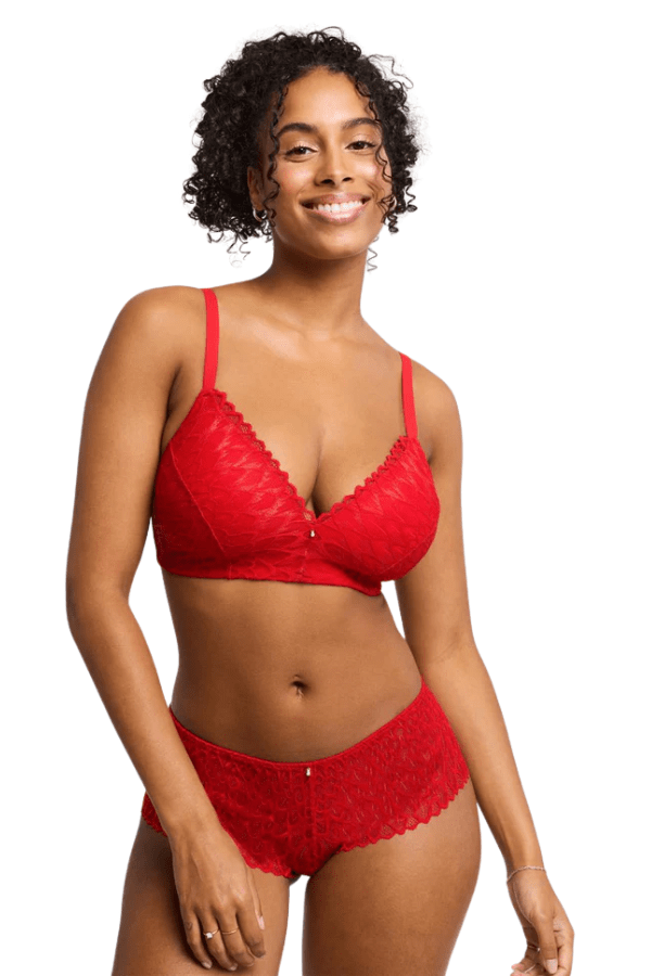 Red lace Brazilian panty, Women's panties