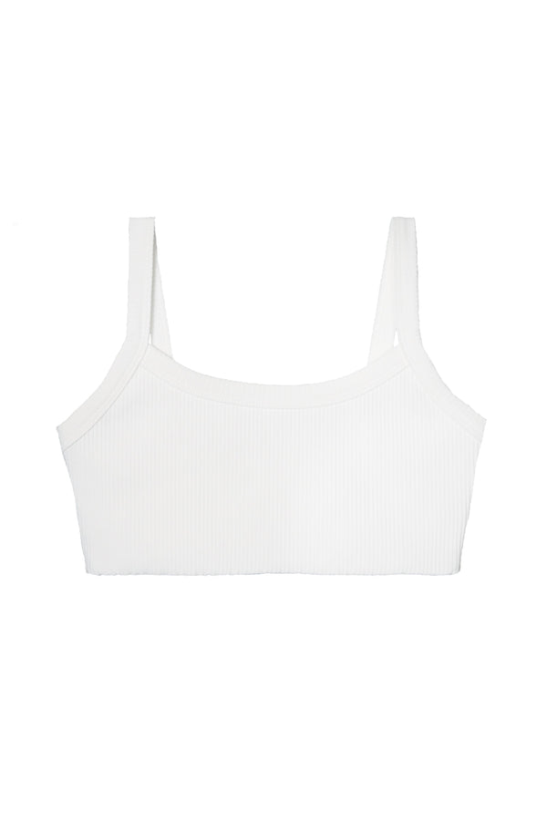 Ribbed 2.0 Bralette- White - Chérie Amour