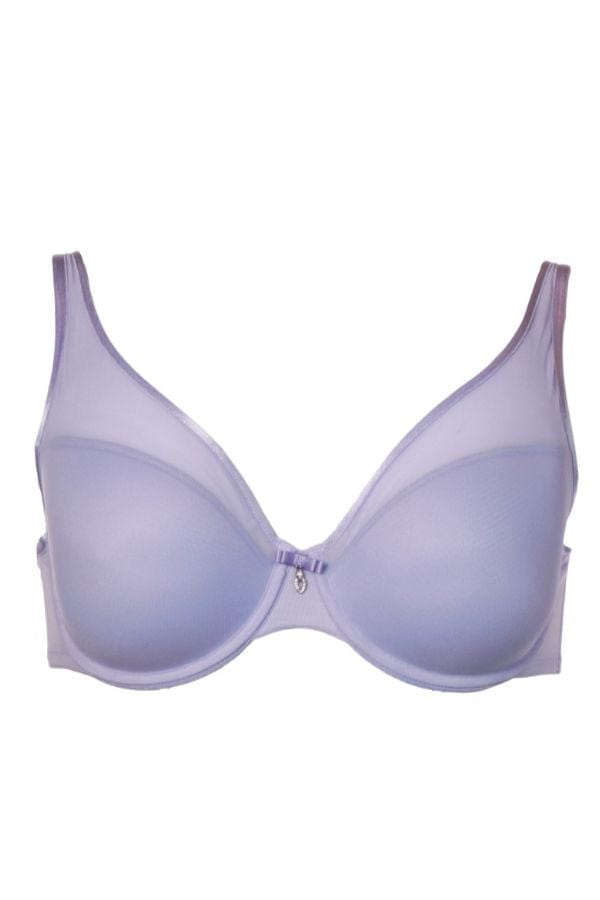 Curvy Couture Women's Sheer Mesh Full Coverage Unlined Underwire Bra  Lavender Mist 44h : Target