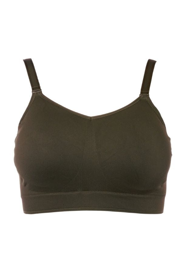Smooth Seamless Comfort Wireless Bra - Olive Night - Chérie Amour