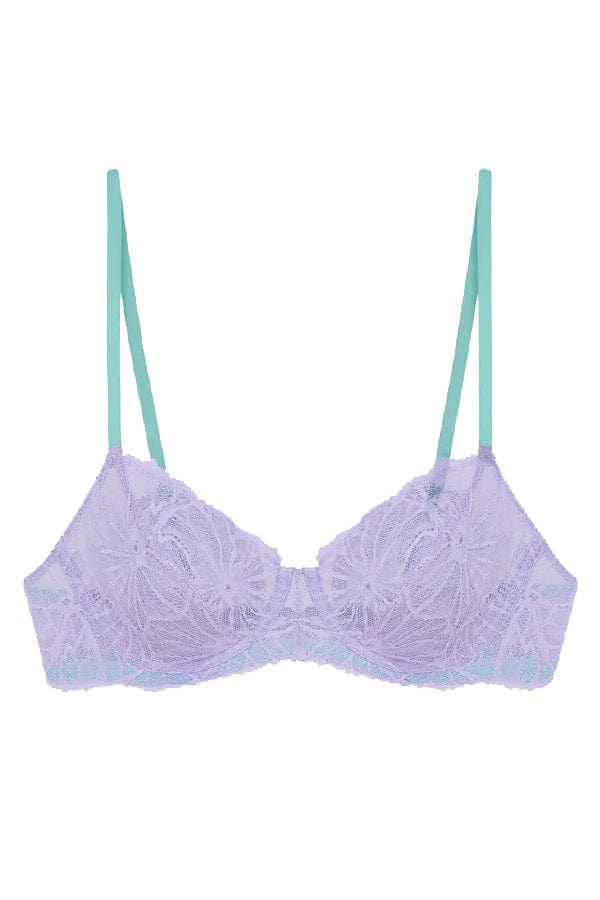 Lindex Charm Iris non wired lace bra in dark dusty lilac - ShopStyle