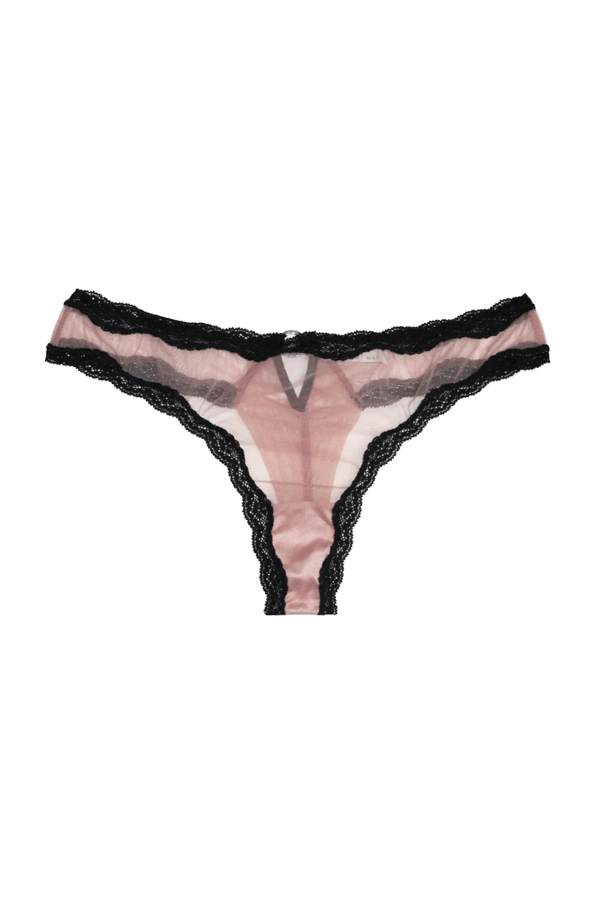 Victoria's Secret Thong Pink Lace Trim Nylon Logo Large New With Tag VS  Panties -  Canada