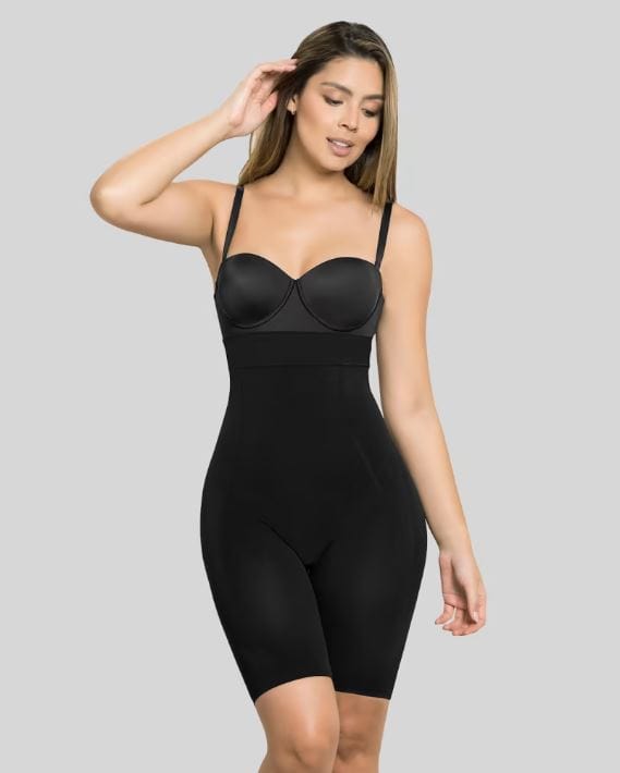 Leonisa Extra High-Waisted Moderate Shaper Short in Black - Busted