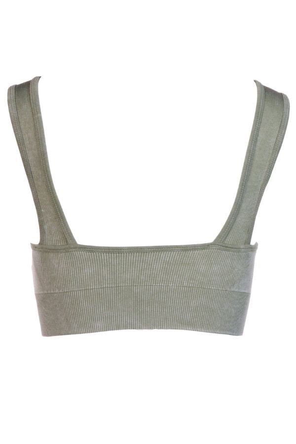 Smooth Seamless Comfort Wireless Bra - Olive Night