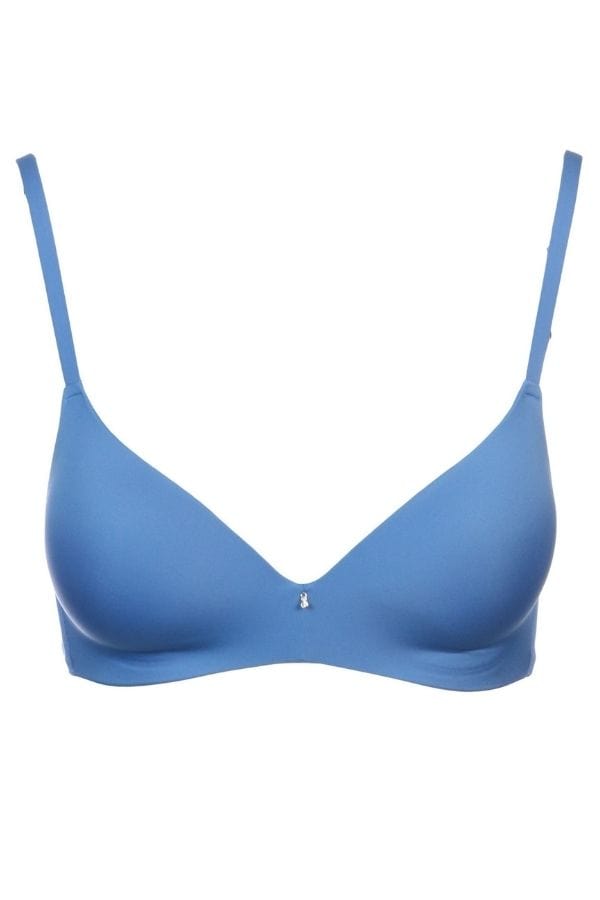 Bras N Things T Shirt Bra Size 10G 32G Moulded Underwire Teal Blue