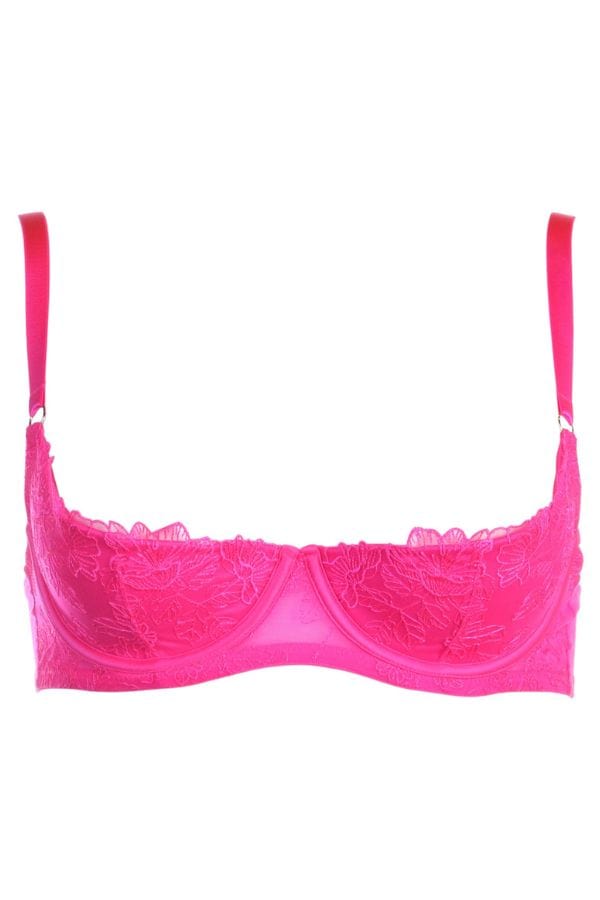 Uma hot pink bra