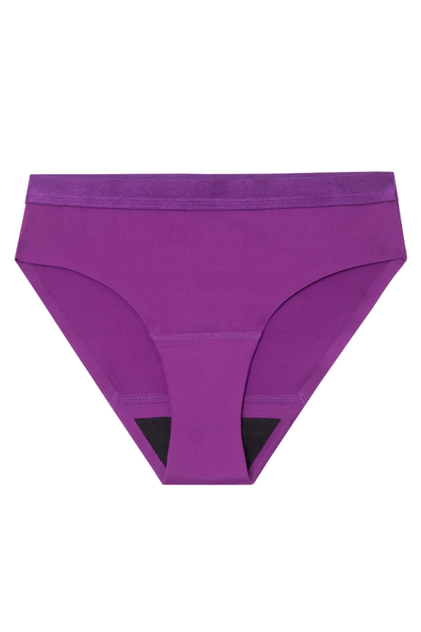 Eashery Lingerie Teen Girls Underwear 2Panties Leak-Proof Organic Cotton  Protective Briefs Purple Large 