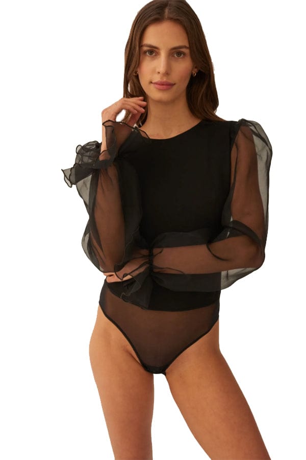 Bodysuit With Integrated Bra Black Undress Code - Women