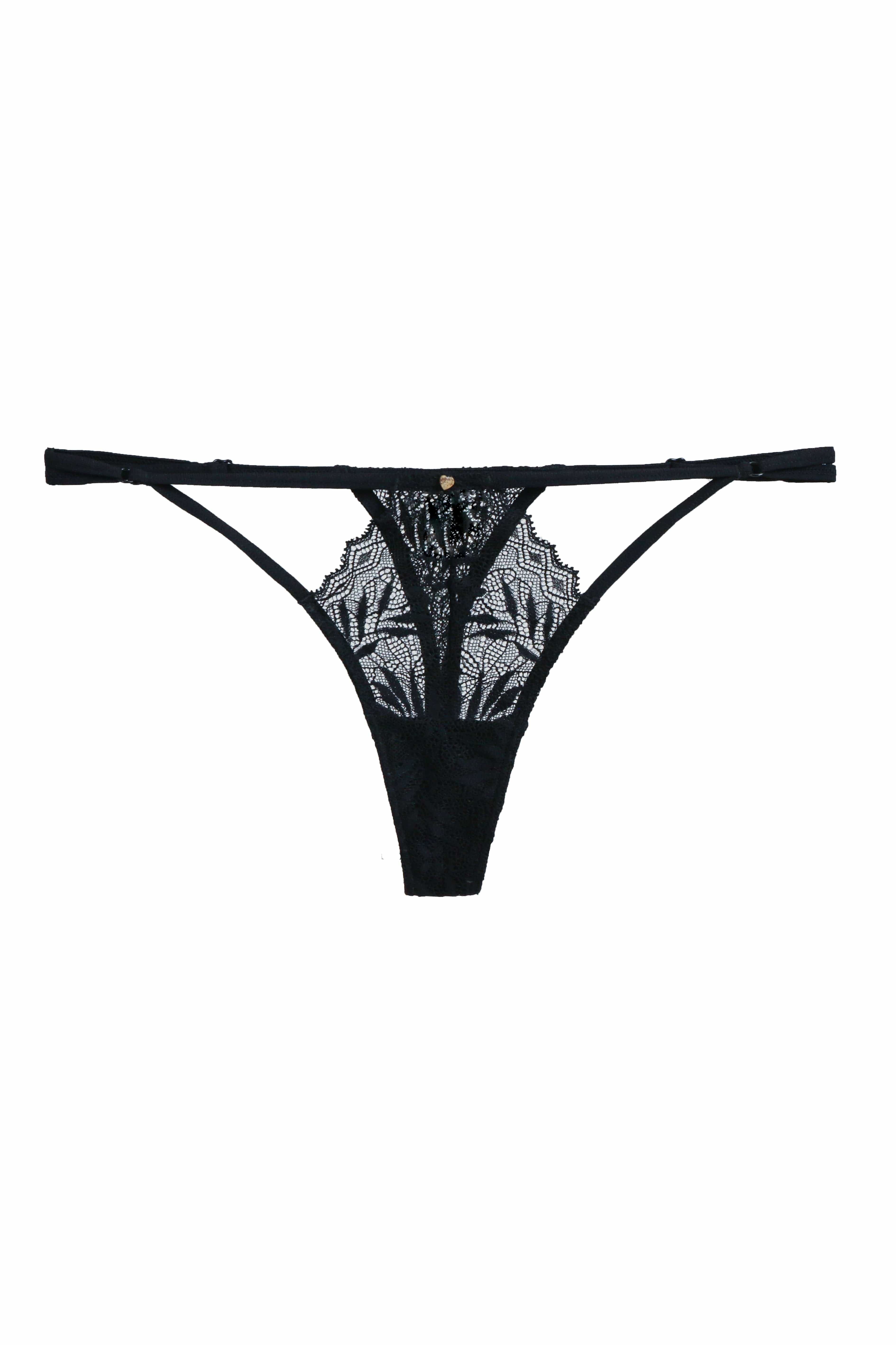 Cairo - Brazilian Slip Thong With Lace & Adjustable Straps