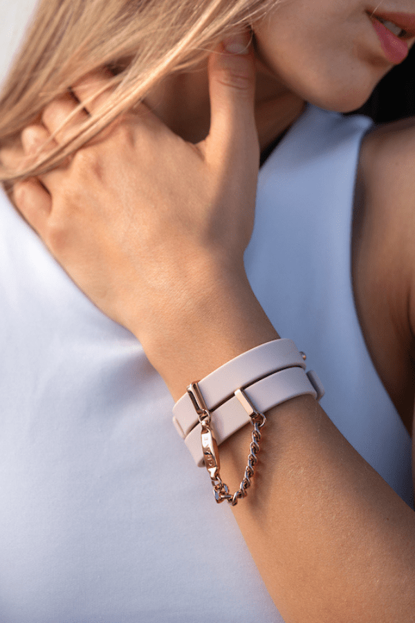 Crave Accessories Beige/Gold ID Cuffs - Cream/Gold