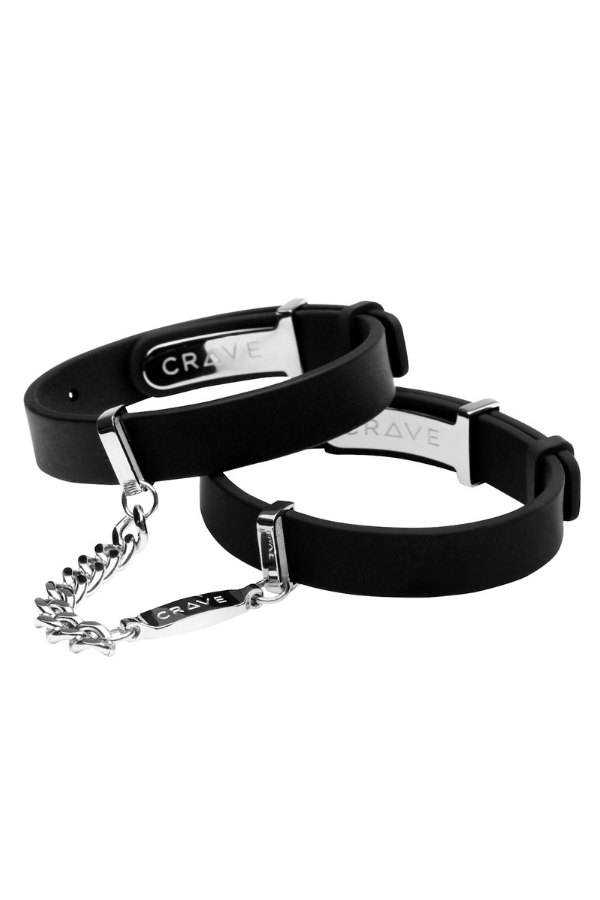 Crave Accessories Black/Silver ID Cuffs - Black/Silver