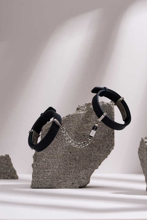 Crave Accessories Black/Silver ID Cuffs - Black/Silver