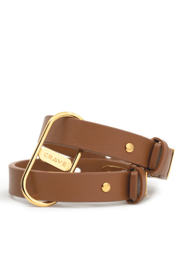 Crave Accessories Tan and Gold / O/S Icon Cuffs - Tan/Gold