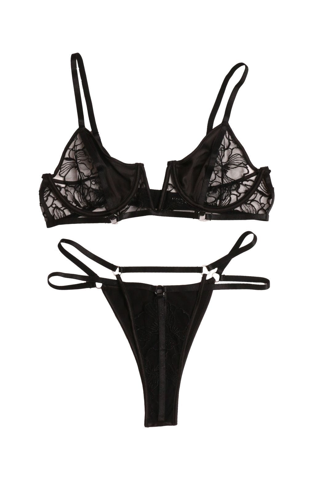 Valentines Lingerie Gift Box - Joan Black Silk Bralette, Knickers hotsell and Silk Sleep Eye Mask Set