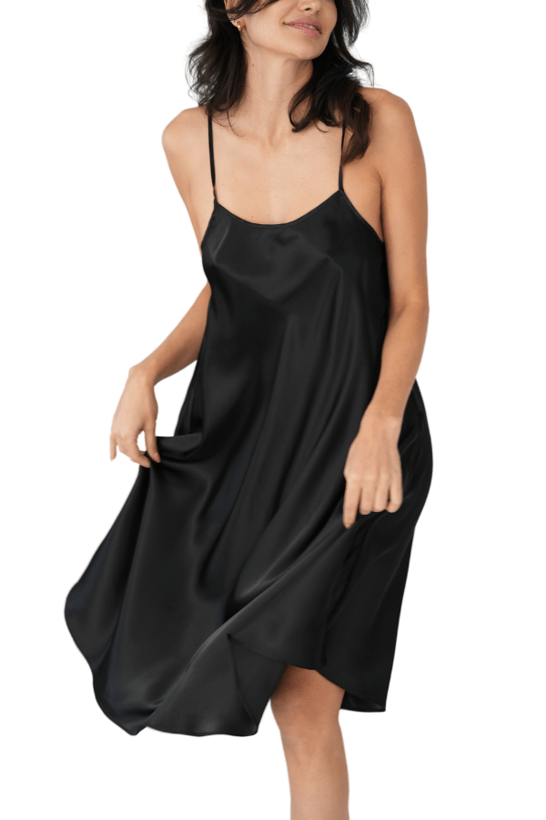 Madeleine Fig Chemise Black / XS Swing Chemise - Black