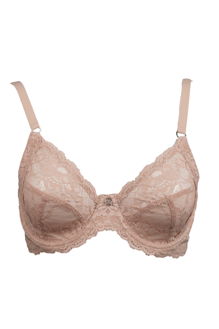 Glamorise COMPLETE COMFORT Bra 36B 36C 36D (STRAPLESS) Lace WIRELESS NUDE  NEW - Helia Beer Co