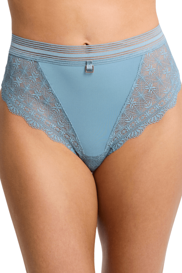 Montelle Lingerie Salt Spring High Waist Brief - Light Blue