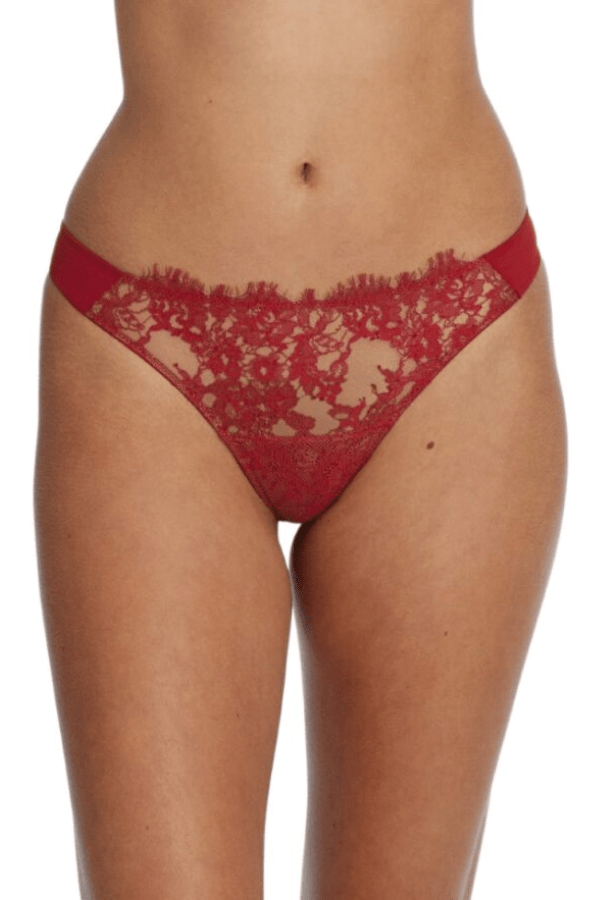 Skarlett Blue Thongs Lipstick/Nylon / S Entice Thong - Red