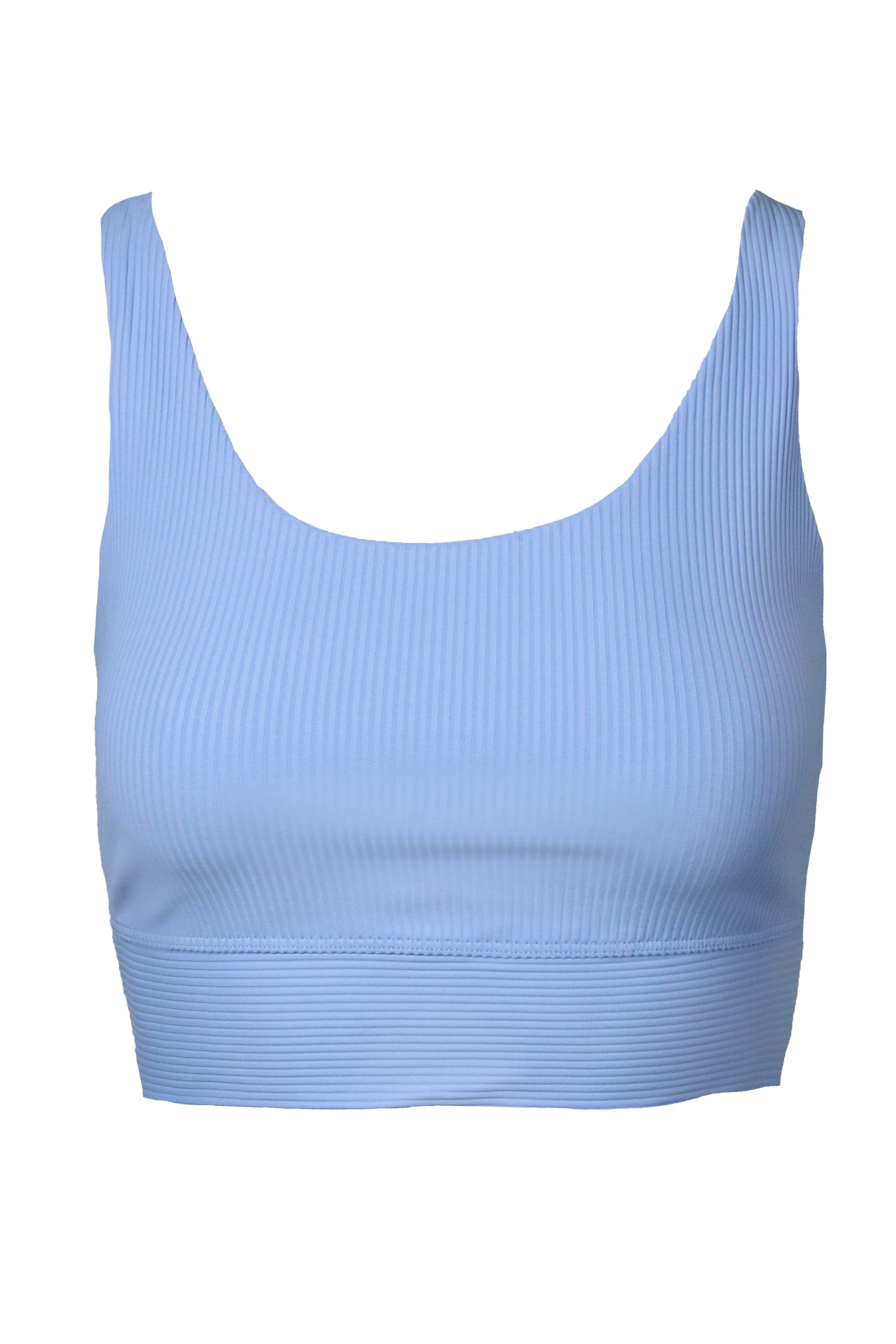 Brook & Vale, Intimates & Sleepwear, Strappy Low Cut Adjustable Light  Blue Gingham Sports Bra