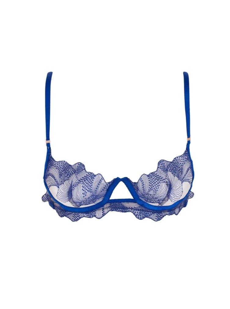 Adeline Sheer Bra- Surf the Web Blue - Chérie Amour