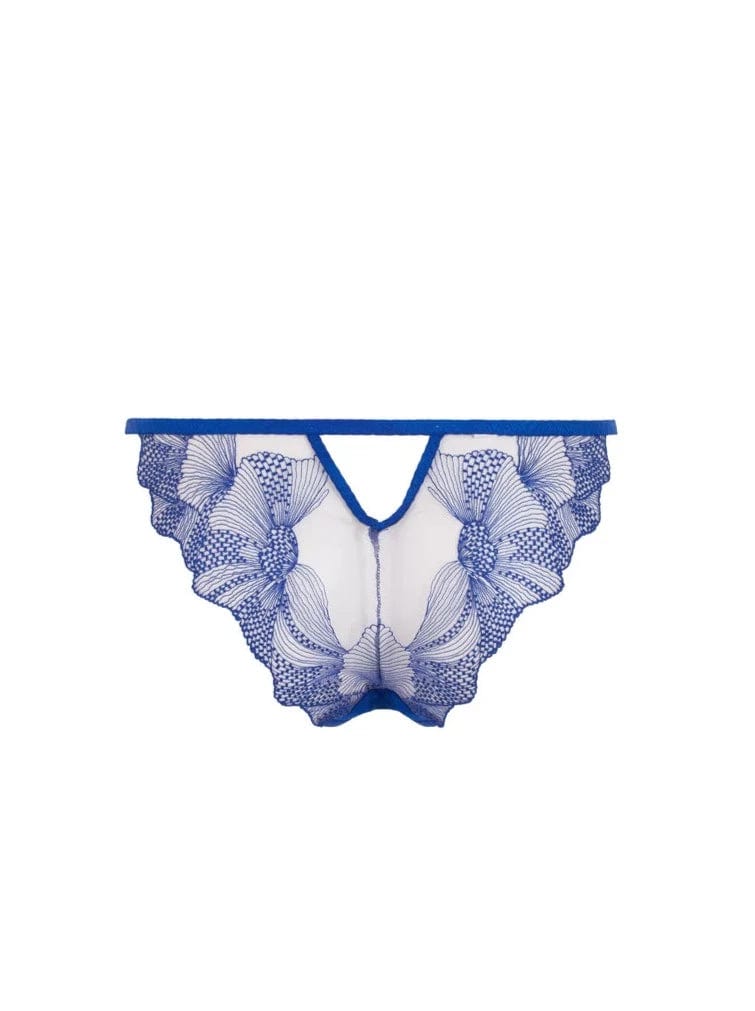 Sheer Mesh High Cut Brief - Blue - Chérie Amour