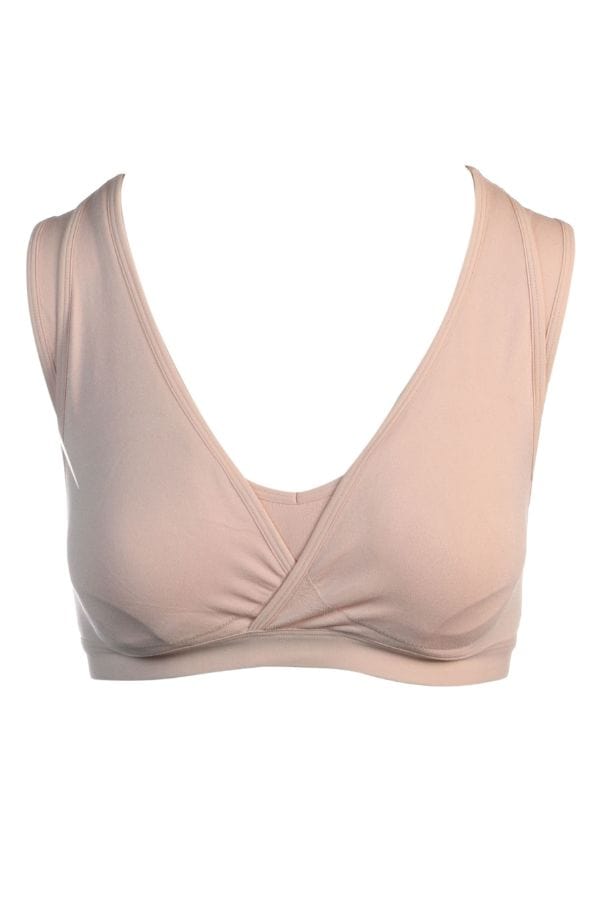 Bamboo Nursing Bras - Grey & Blush Twin Pack