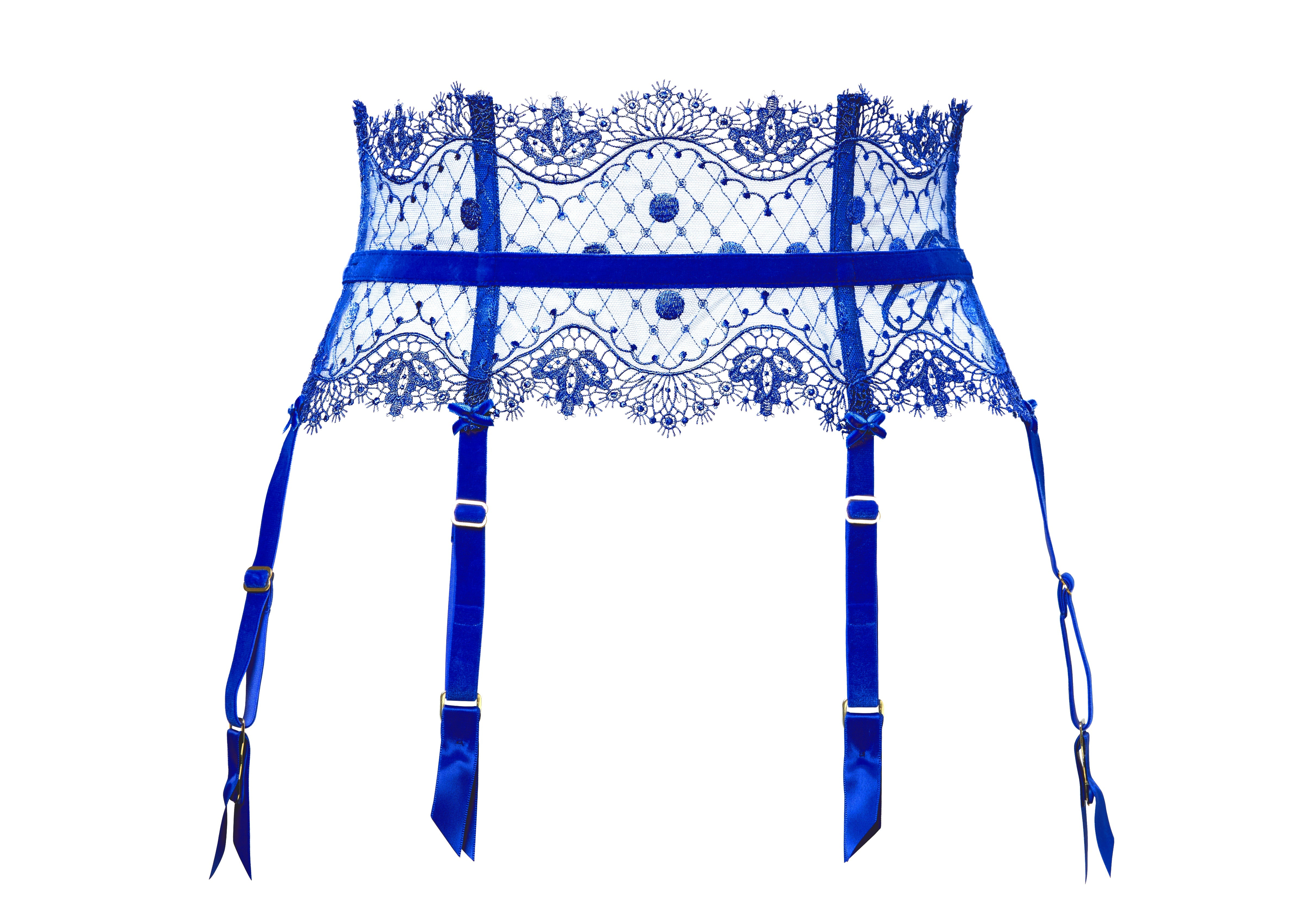 Vedette Suspender - Capri Blue - Chérie Amour