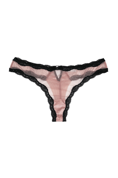 Sheer Tulle Thong- Black - Chérie Amour