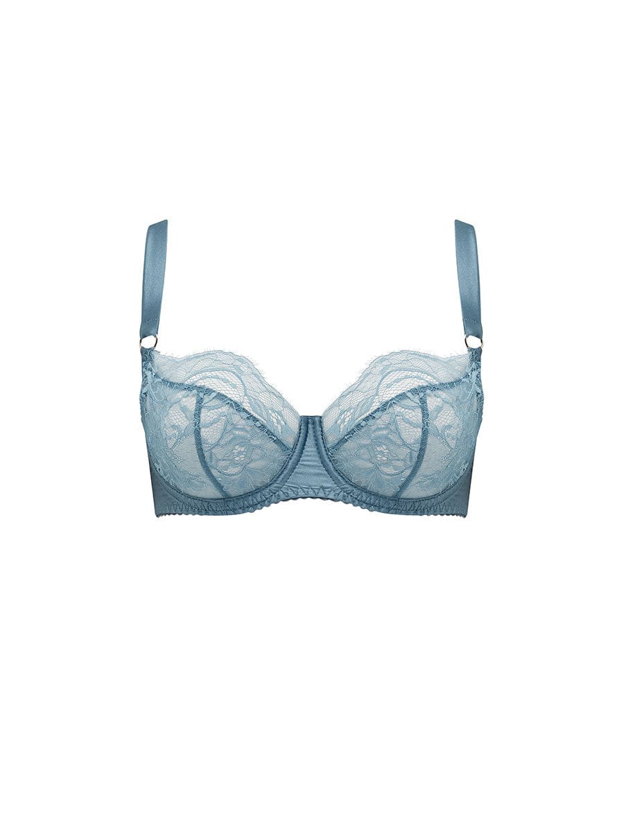 Lace Elegance Padded Non-Wired Bra - Gebralta Blue