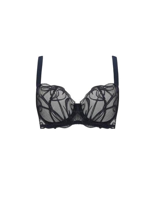Fleur of England - Turn heads in the Ida Balcony bra, designed in black  leavers lace with contrasting 24 carat gold plated hardware details ✨  #Fleurofengland #Luxurylingerie