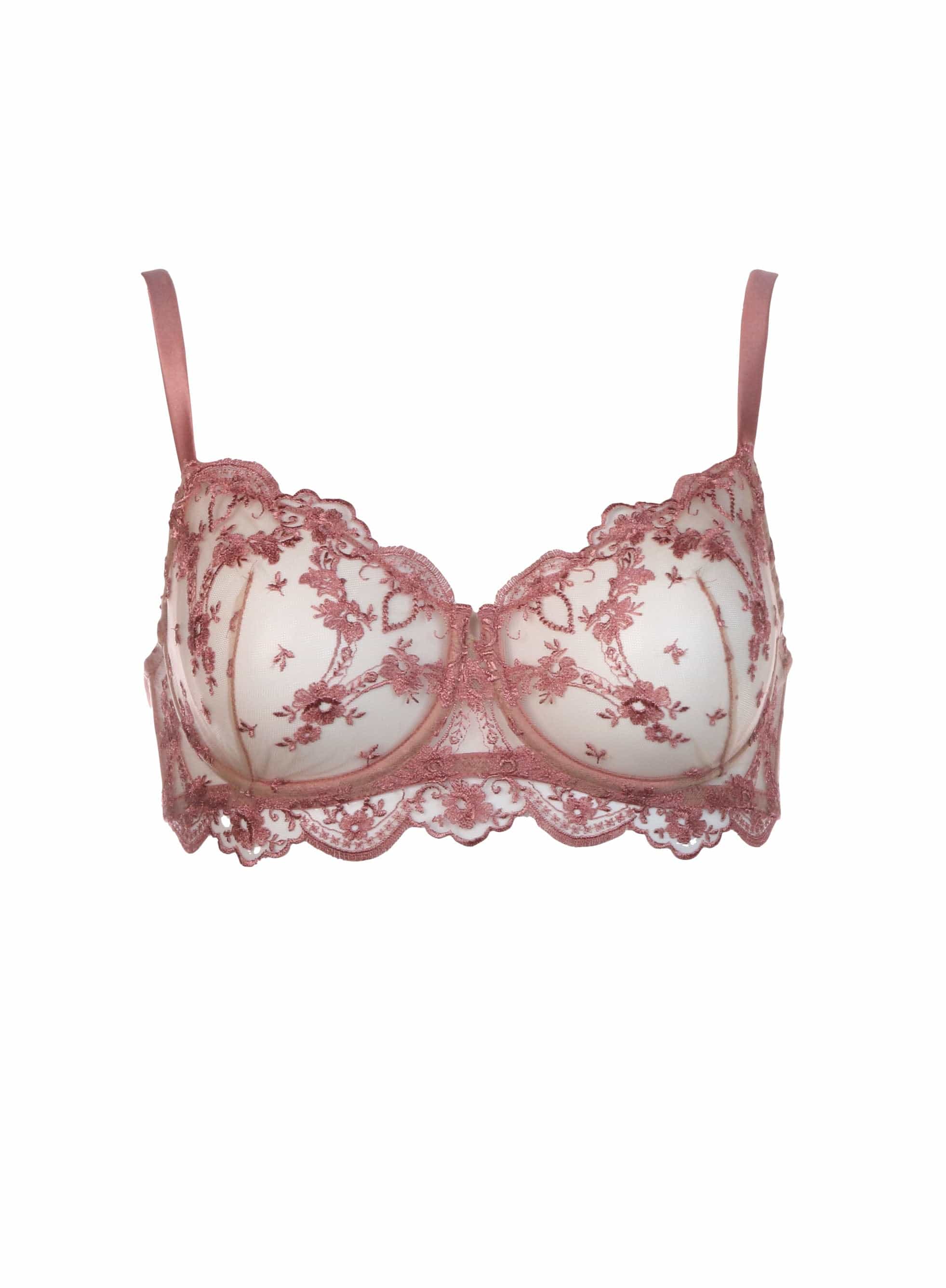 Fleur of England Signature White Balcony Bra UK 32 Cup D at