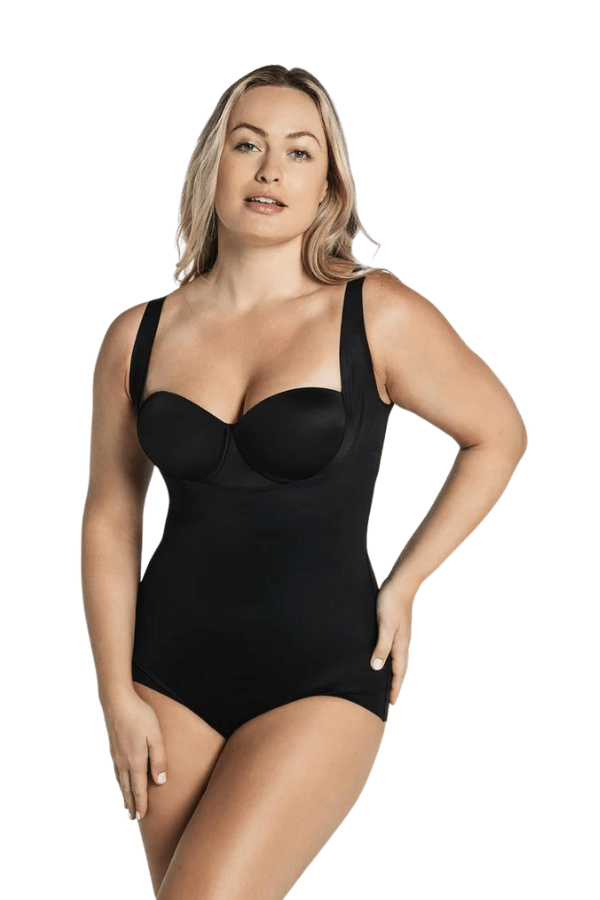 Leonisa Body Shaper Plunge Back Classic Sculpting Body Shaper - Black