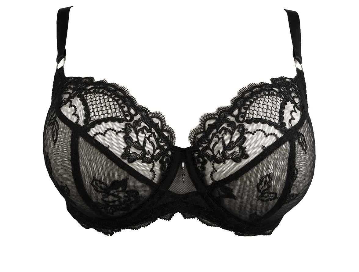 Full cup bra with wires Dressing Floral black LISE CHARMEL