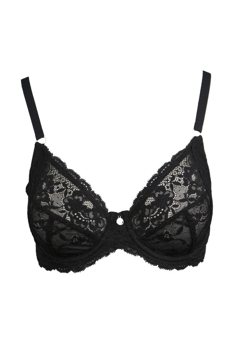 Muse Full Cup Lace Bra- Black - Chérie Amour