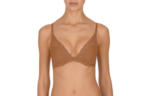 Natori Feathers Contour Plunge Bra in Sunset Coral FINAL SALE (30% Off) -  Busted Bra Shop