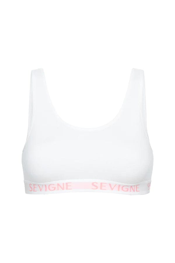 Sevigne Bralette Jolie Miss Confident Crop Top- White