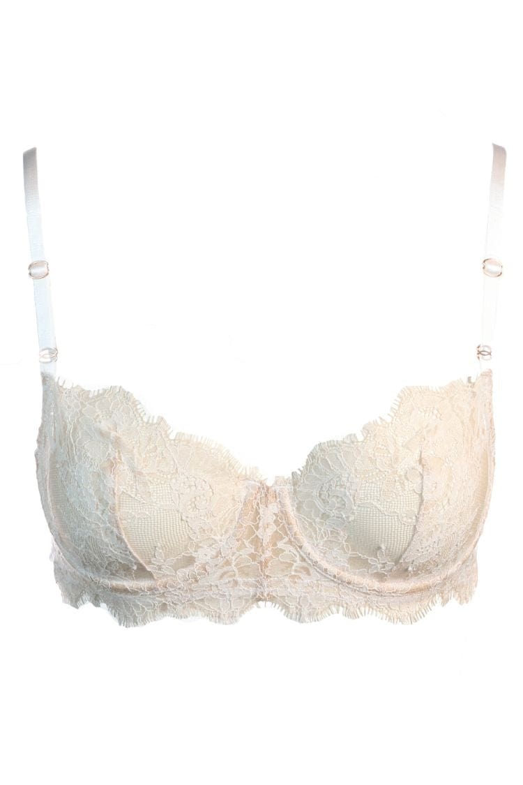Buy White Lace Unlined Bra Online In India -  India