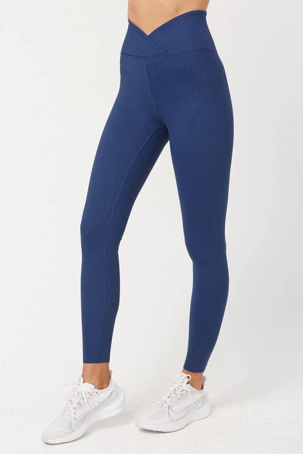 Ribbed Veronica Legging- Navy - Chérie Amour